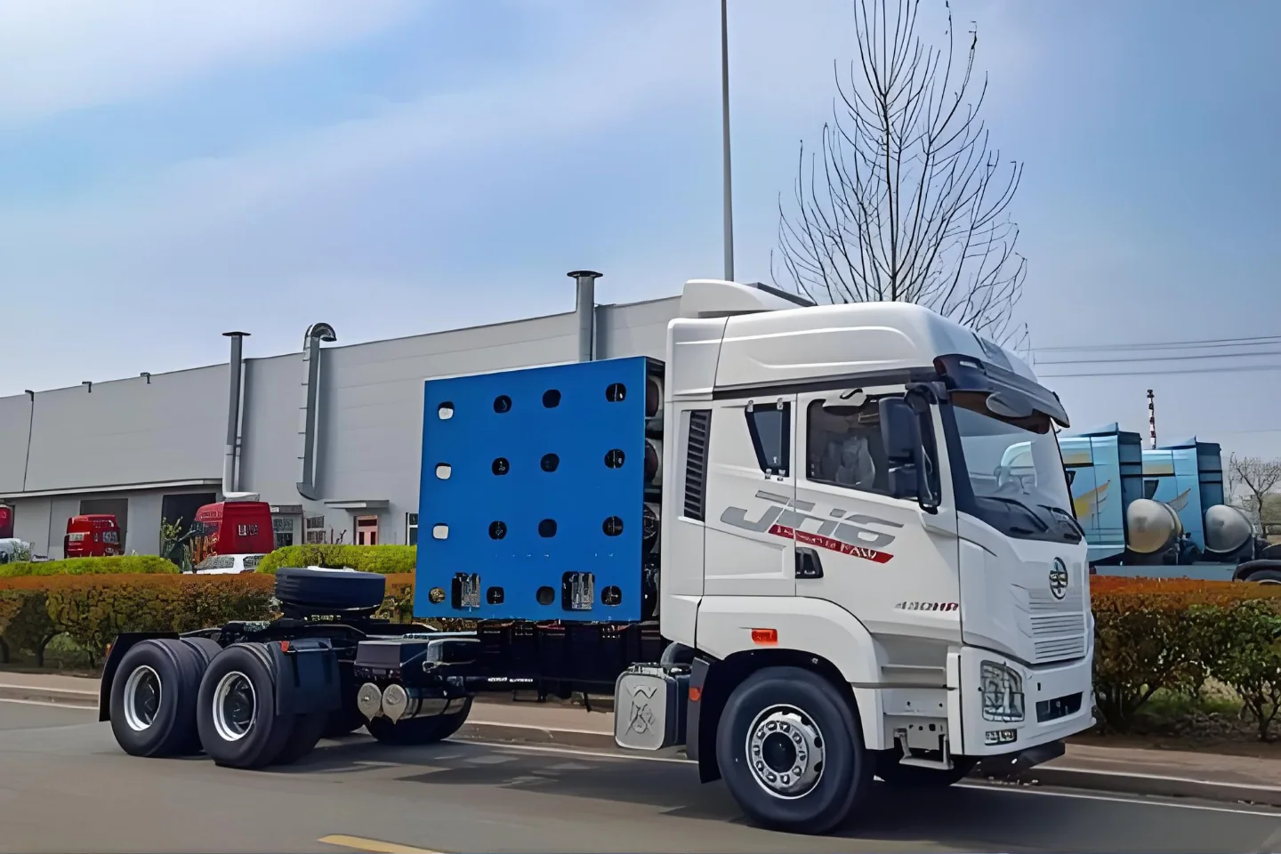 Natural gas tractor unit, front view