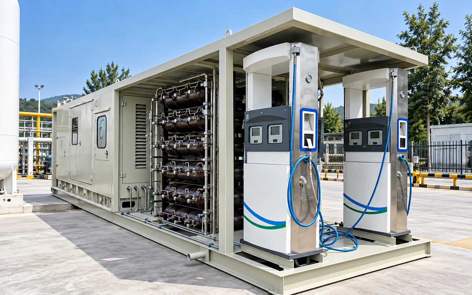 Skid-mounted CNG daughter station equipment