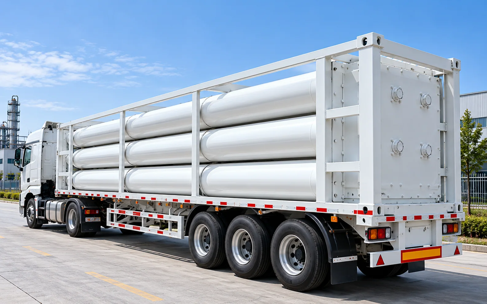 CNG tube trailer for compressed-natural-gas transportation