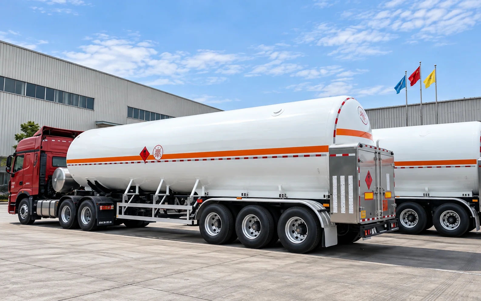 LNG cryogenic tank trailer for LNG transportation